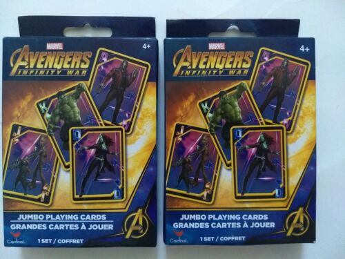Marvel Avengers Infinity War Jumbo Deck Playing Cards set of 2 NEW Free Shipping - Picture 1 of 2