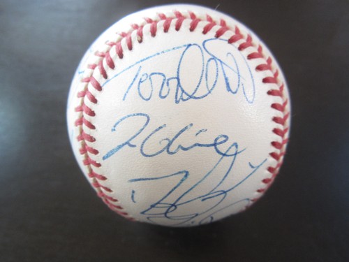 1996 Atlanta Braves Team Signed Baseball JSA Bobby Cox Tom Glavine Chipper Jones - Picture 7 of 12