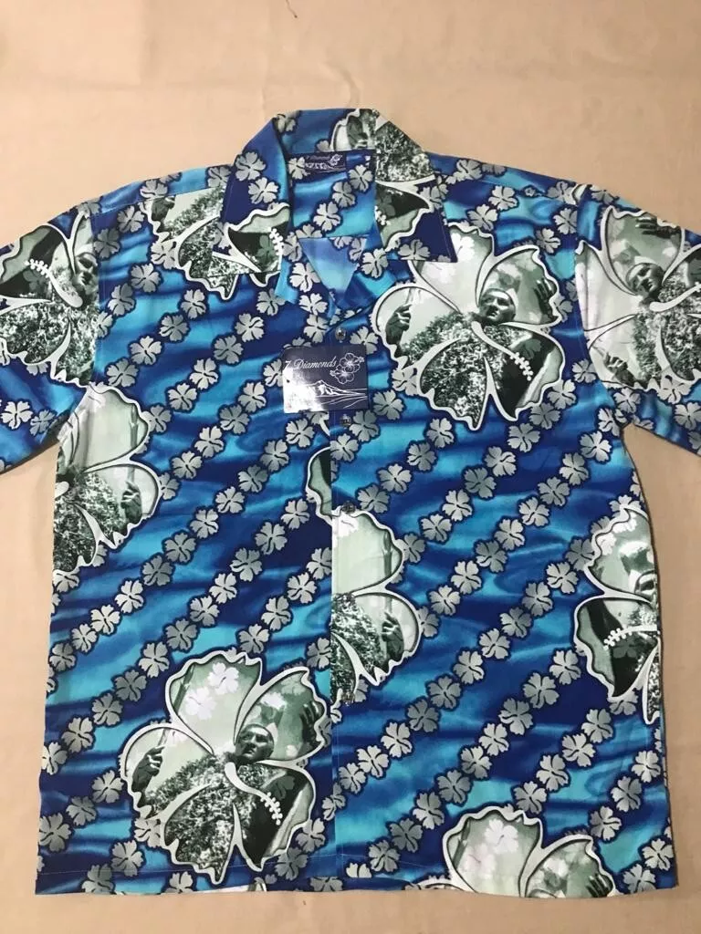 Vintage 90 s 7 DIAMONDS Men s Floral Classic Fit Short Sleeve