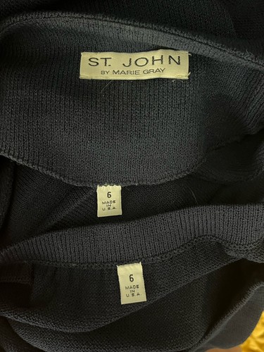 Conjunto de traje falda plisada tejida St. John Santana 2 piezas chaqueta con ribete de trenza náutica 6 - Imagen 14 de 14