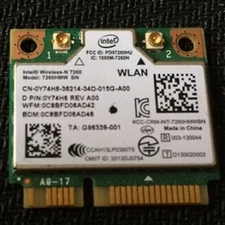 Wireless N 7260HMW 7260 BN Wifi Bluetooth 4.0 mini pcie Card intel Dell 0y74h6