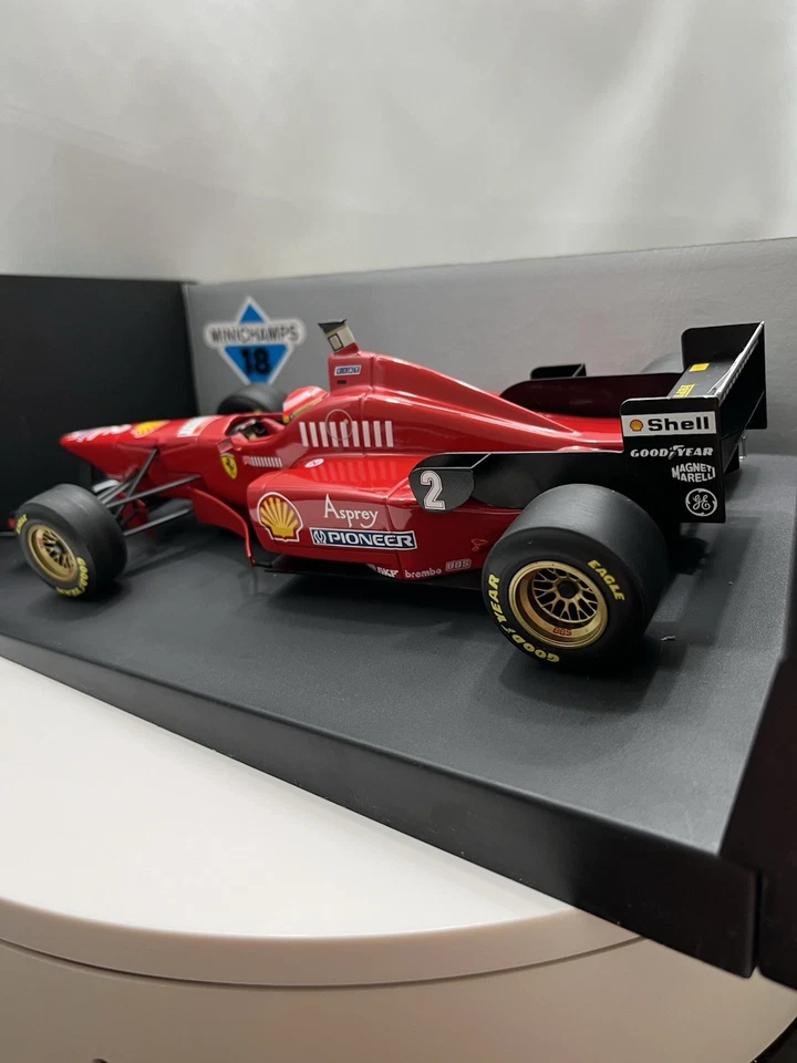 MINICHAMPS “Ferrari 412 T3 V10 High nose” F1 RACE CAR #2 NEW 1:18 : IRVINE - image 3 of 4