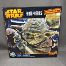 Star Wars 1000 Piece Buffalo Photomosaic Yoda Light Saber Puzzle SERIES 1 SEALED