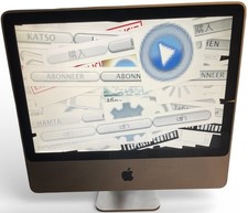 Apple iMac 20  A1224 Desktop Computer Intel Core 2 Duo Powers On Read