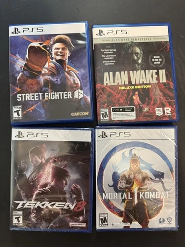 PlayStation 5 PS5 Bundle Lot Street Fighter 6 Tekken 8 Mortal Kombat 1 Alan Wake
