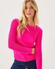 NWT Lilly Pulitzer Daisa Sweater Color: Parigi Pink , Choose Size