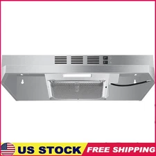 24 Inch Under Cabinet Range Hood Stainless Steel Ducted Ductless 2 Speed Fan New
