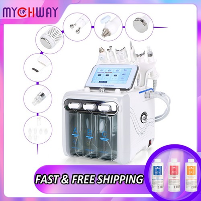#ad 6 in1 Hydro Dermabrasion Machine for Facial Skin Care with Aqua Peel Solution $225.33