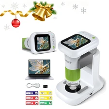 Portable Children's 1000X Digital Microscope Kit with HD Screen Education Gifts