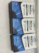 3x Bausch + Lomb Muro 128 Ointment Twin Pack .25 oz(7.0g) *Corneal Edema 1/26