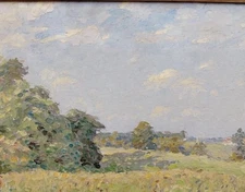 Thomas Rathbone Manley Impressionist Painting on Panel Montclair NJ