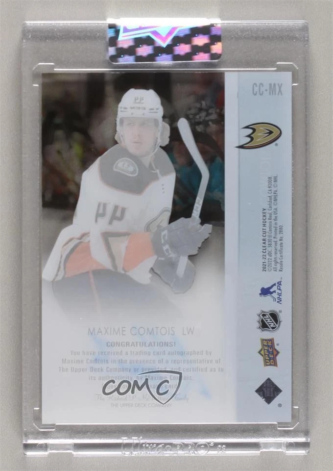 2021-22 Upper Deck Clear Cut Maxime Comtois #CC-MX Auto - Image 2 of 2