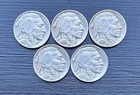Lot Of 5 1937 D Buffalo Nickel Denver Mint Full Date Horn And Tail Visible