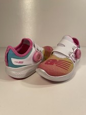 New Balance Kids Preschool Size 12.5, PKBKOWR, White/Multi Color, BOA System