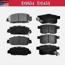 Front Rear Ceramic Disc Brake Pads Set For Honda Accord 2013 2014 2015 2016 2017