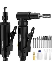 EYPINS Air Die Grinder Kit, Right Angle 90 Degree & Striaght Angle Grinder with