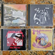 LOT OF 4 Led Zeppelin Metallica Hendrix Music Cd Album Hard Rock Heavy Metal 