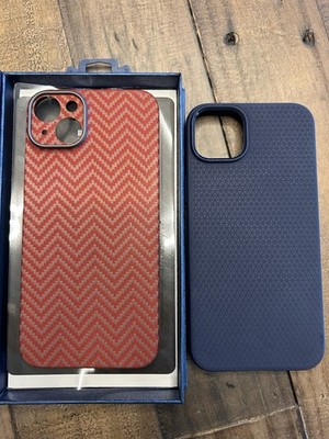 IPhone 14 plus Carbon Fiber case Slim Aramid Fiber with Extra Case