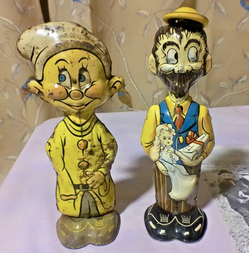 2 Vintage Marx B.O. Plenty Wind-Up Tin Toys and Marx Doppy Both Work Ck Photos