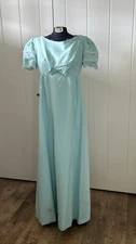 Sweet Vintage 1960’s Lorrie Deb San Francisco Blue Empire Waist Dress Union Tag