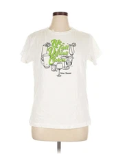 Delsey Women White Short Sleeve T-Shirt XL