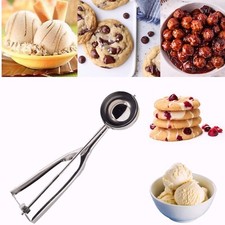 Ice Cream Scoop Stainless Steel With Trigger Non-Stick For Cookie Mash Potatoes
