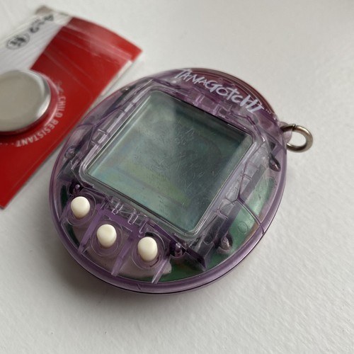 Tamagotchi Bandai Wiz 2004 See Through Clear Purple Design Virtual Pet Working - Picture 3 of 12