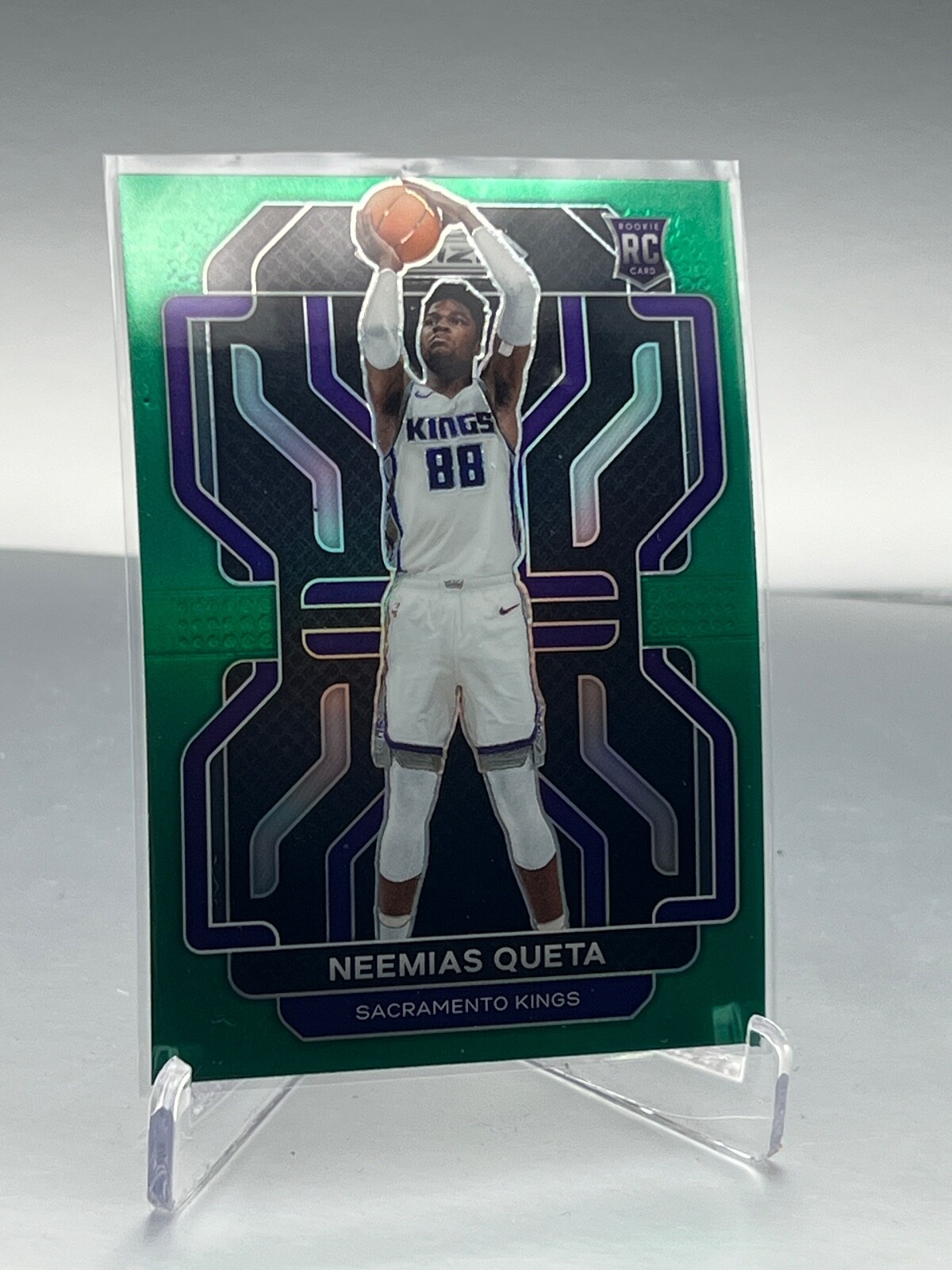2021-22 Panini Prizm Basketball - Green Prizm #316 - NEEMIAS QUETA - SAC KINGS