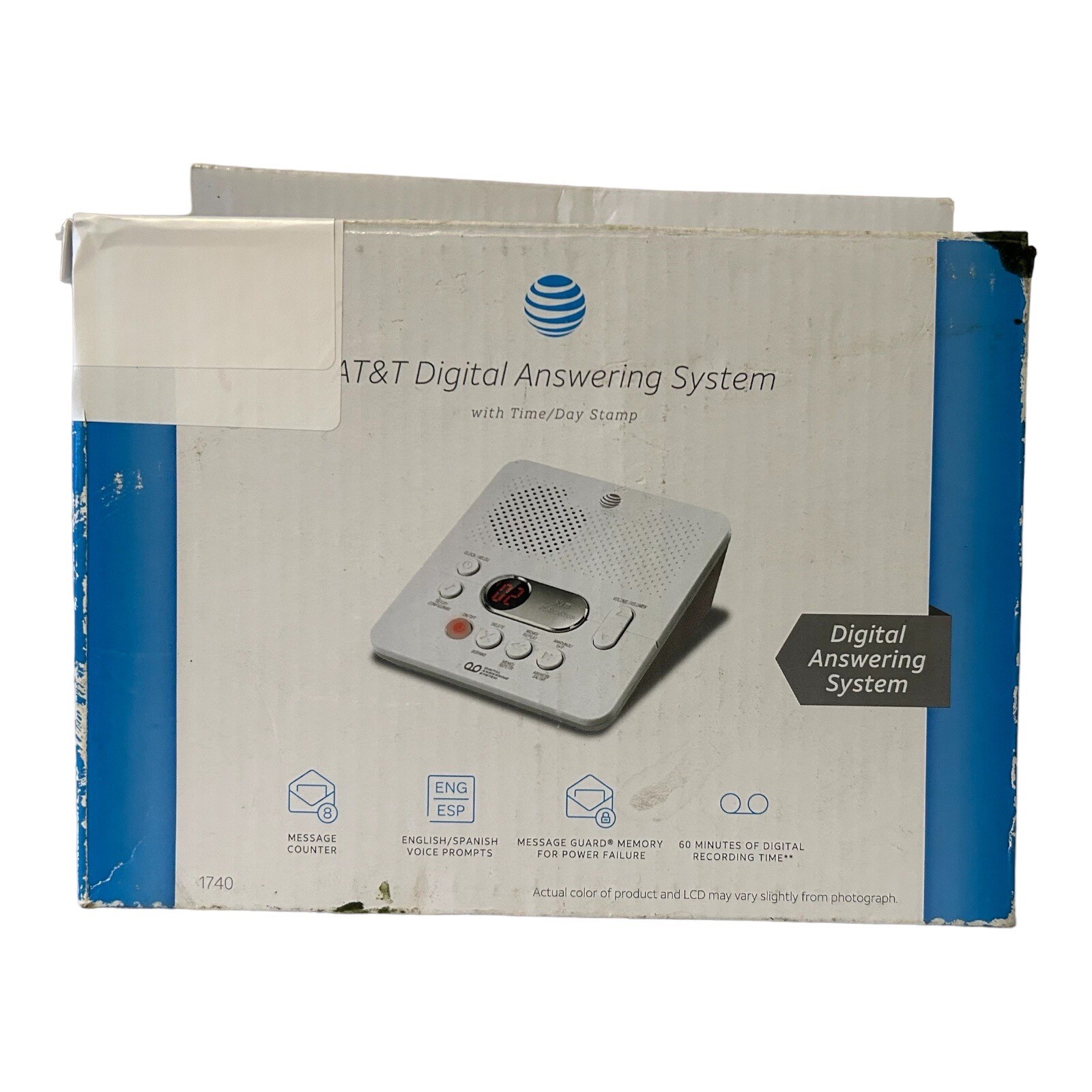 AT&T 1740 Digital Answering Machine System 60 Min Recording Time/Day