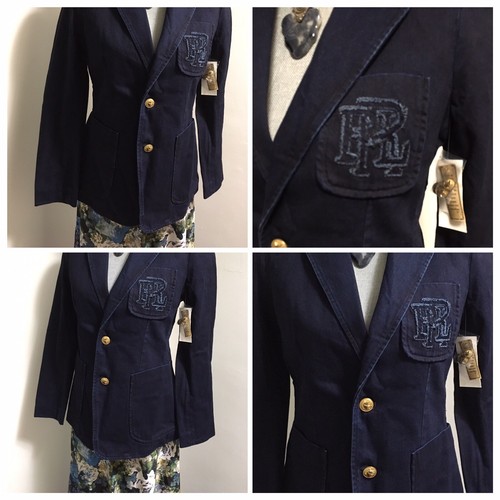 New Polo RALPH LAUREN Single-Breasted Denim Tailored Slim Fit Blazer /Crest - Picture 10 of 12