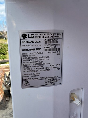 LG LMXC23796D Fresh Filter / Fan / LED & Harness - Picture 4 of 4