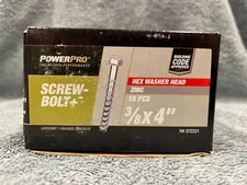 Concrete Screw Anchor Coarse Thread 3/8" x 4" Long   by Hillman 372221