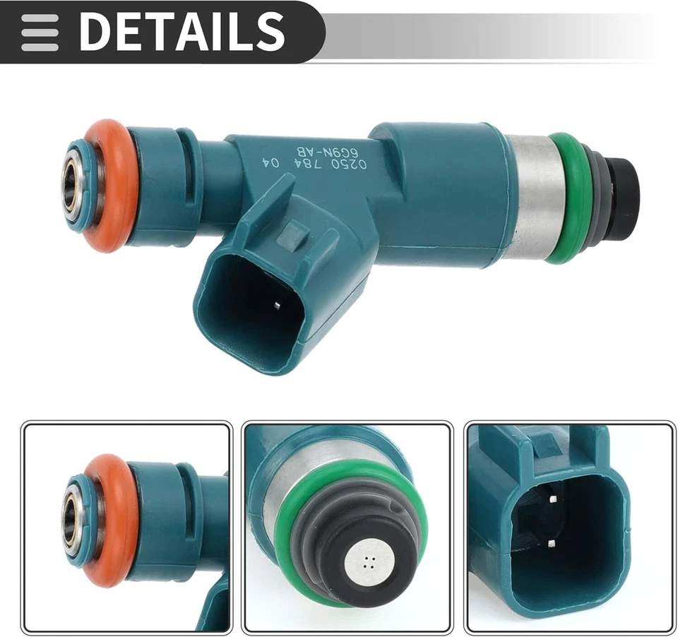 Juego de 6 inyectores de combustible para Land Rover LR2 2008 2009 2010 2011 2012 3,2 L L6 Foto 4 de 4