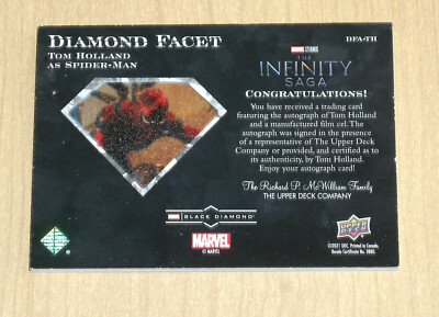 その他 Marvel Black Diamond Spider Man 2021 UD Marvel Black Diamond Facet autograph auto Tom