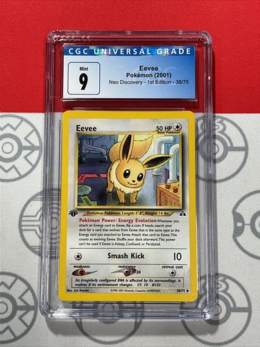 Eevee (1st Edition) graded CGC 9 for sale on eBay