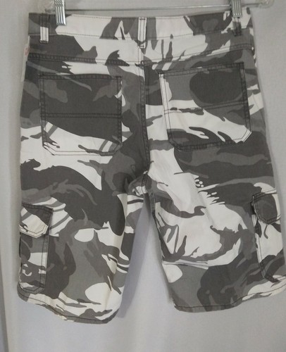 Wrangler Cargo Shorts Size 16 Regular Camouflage White-Gray Camo cotton - New - Picture 3 of 5