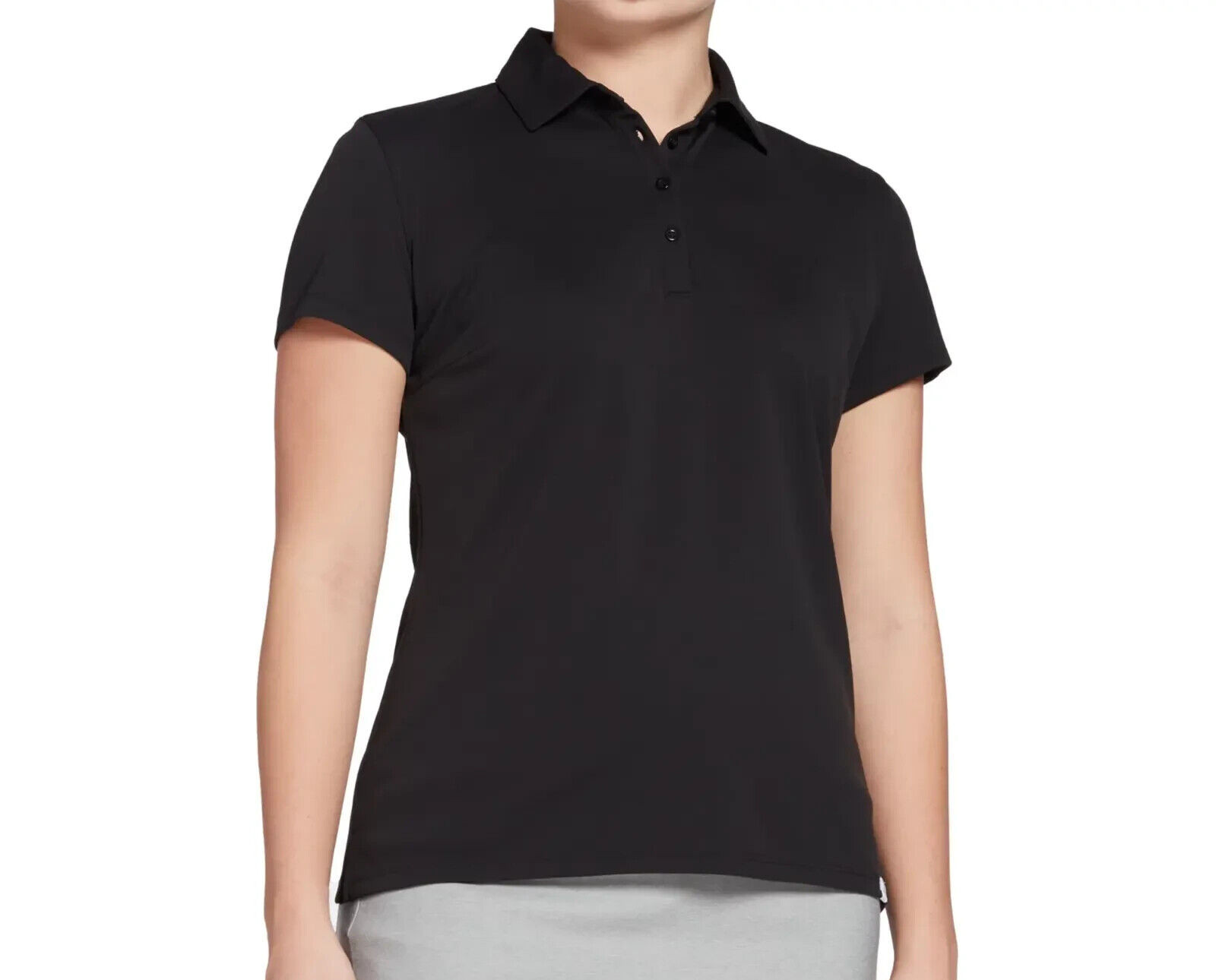 Женское поло для гольфа Lady Hagen из пике с коротким рукавом, черное, Sz-M