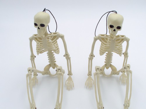 Decoraciones de esqueleto de Halloween/esqueletos posables de cuerpo completo/paquete de 2 16" - Imagen 4 de 5