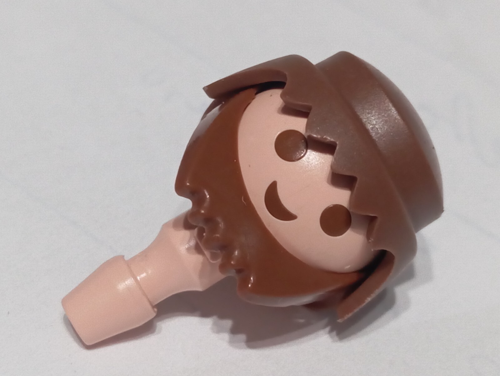 PLAYMOBIL ANTIGUA CABEZA BARBA PERILLA PELUCA MARRON PELO CASTAÑO ROMANO PIRATA