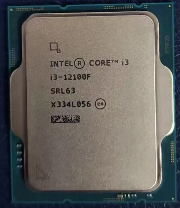 NEW Intel i3-12100F LGA 1700 quad-core 3.30GHz desktop CPU