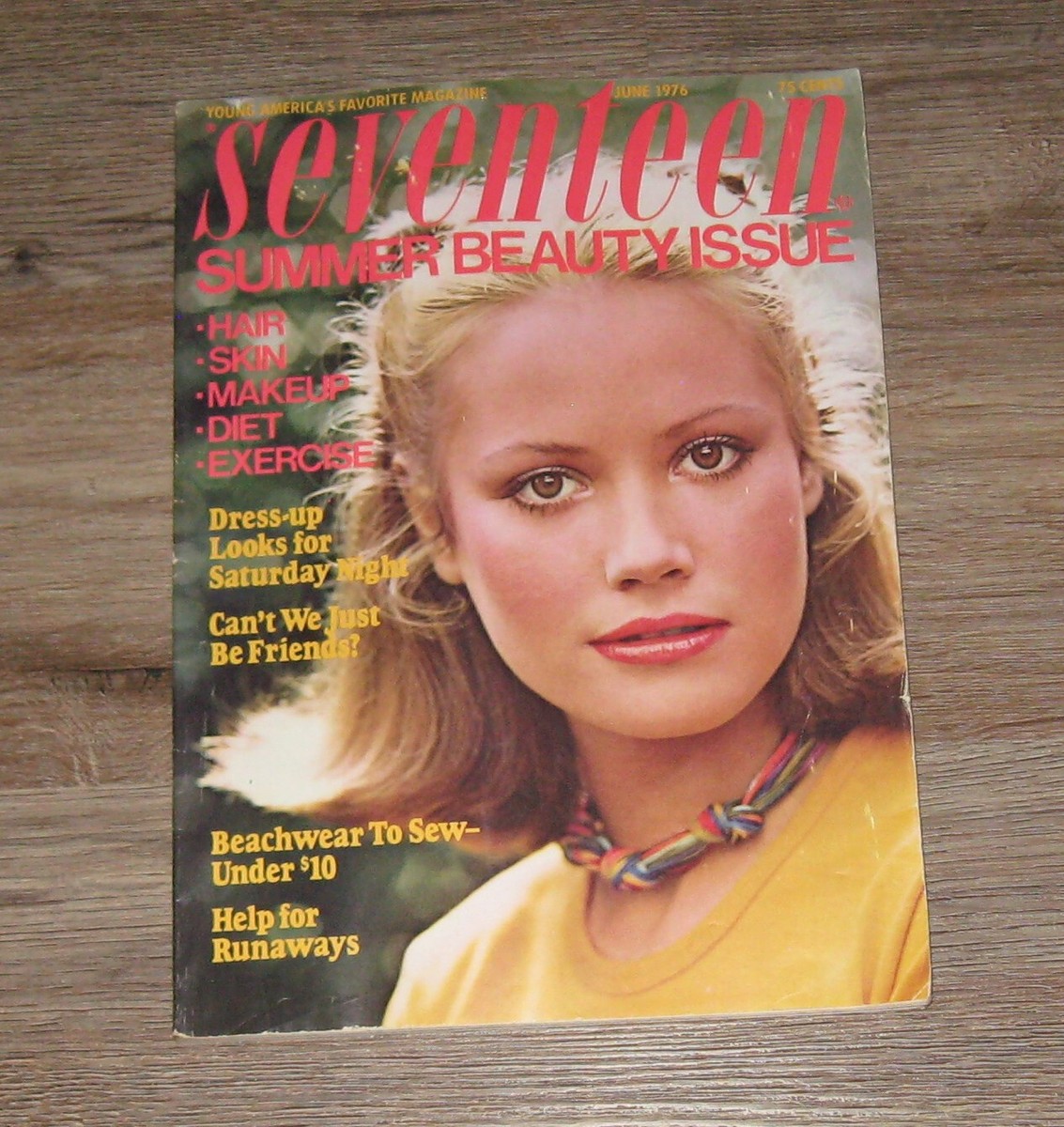 Seventeen magazine June 1976 back issue Farrah Fawcett AD Phoebe
