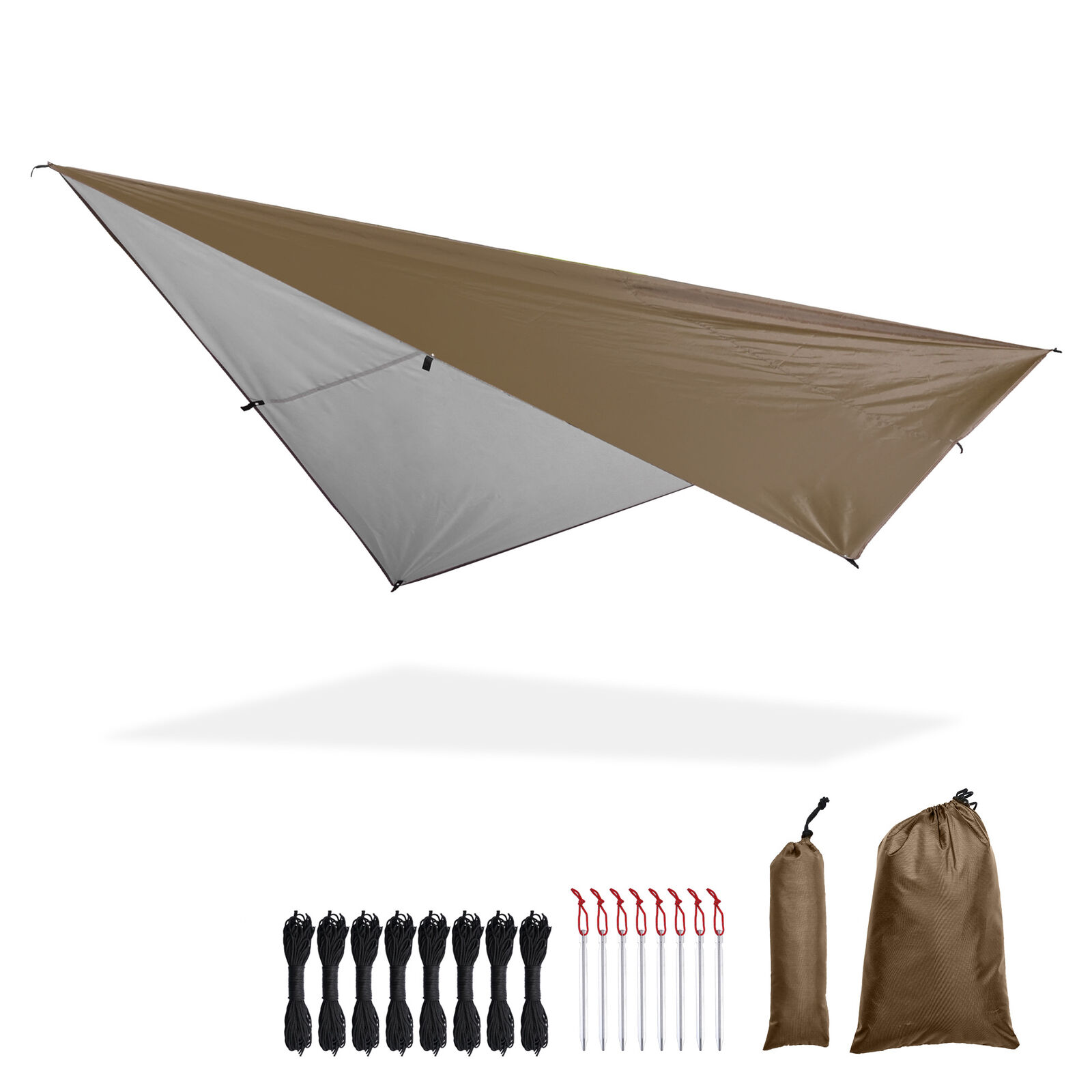 Apluschoice 10x10FT Backpacking Shelter Camping Tent Tarp Hammock Rain Fly CAMO
