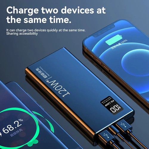 Banco de Alimentación 80000mAh 120W Carga Súper Rápida Pantalla Digital para IPhone Xiaomi - Imagen 2 de 26