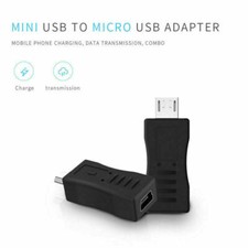 Mini USB Female to Micro USB Male B Type Adapter Connector Black