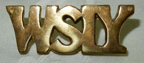 FINE WSIY ORIGINAL WEST SOMERSET IMPERIAL YEOMANRY REGIMENT SLOUCH CAP BADGE