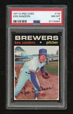 1971 O-Pee-Chee Ken Sanders #116 PSA 8
