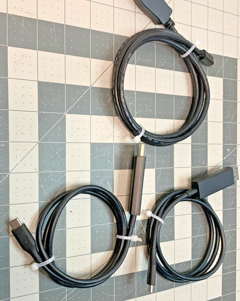 Lot 3 pc USB-C to DisplayPort Display Port DP Cable Adapter USB 3.1 DP 1.2 ~ 6ft - Image 3 of 4