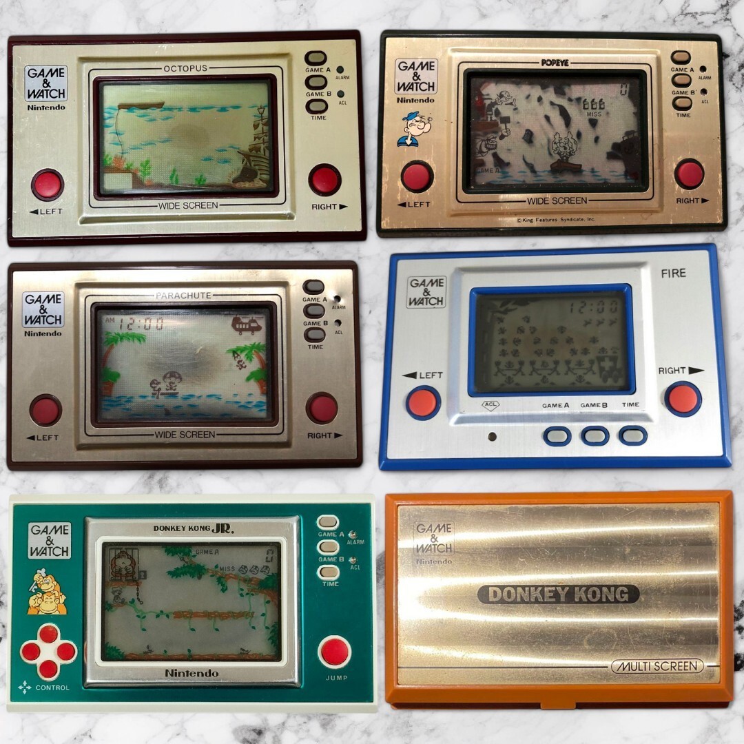 ⭐︎最終値下⭐︎任天堂 ゲーム＆ウオッチ ドンキーコング 、POPEYE、FIRE NINTENDO GAME AND & WATCH Parachute Octopus Donkey Kong Fire