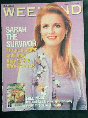 WEEKEND 20/10/2001 SARAH FERGUSON Albert Finney Emma Ridley Sean Hughes Eternal