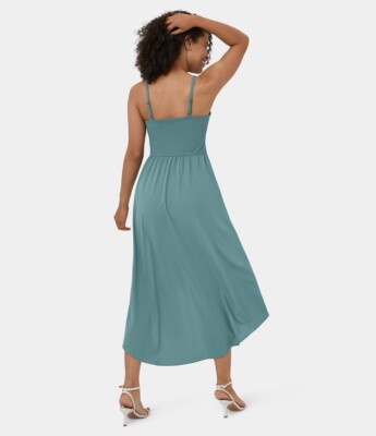 NWT Halara Breezeful Backless High Flowy Midi Quick Dry Casual Dress In  Small | eBay